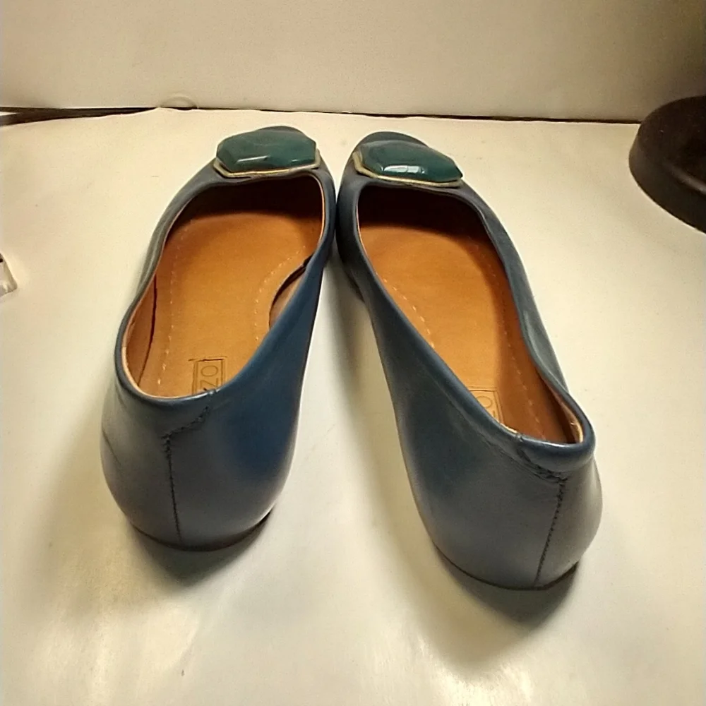 Arezzo Blue Round Toe Ballet Flats Shoes Women's sz 7.